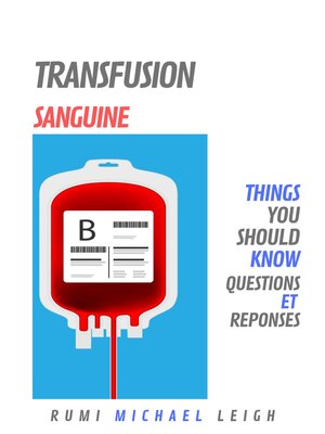 cover image of Transfusion Sanguine